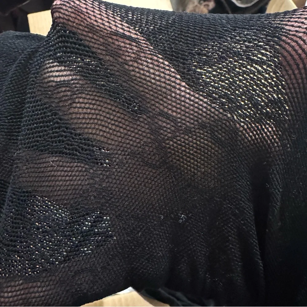 Gucci GG Logo Supremelis Black Tights
